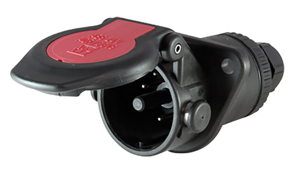 7P/24V Erich Jaeger Marka ABS / EBS SOKET, ADR / GGVS, ISO 7638-1 Standardına Uygun, Vidalı Pimler, Tekli Olarak Naylon Poşet'de Paketlenmiştir